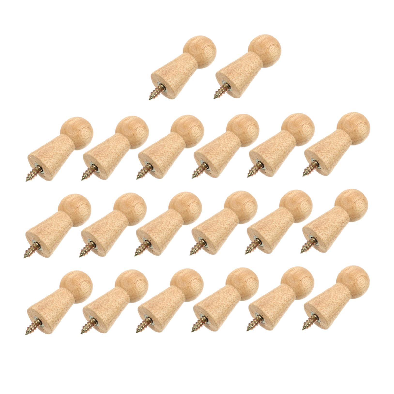 Crochets de Rangement en Bois Antichute à Vis pour Fixation Murale Stable