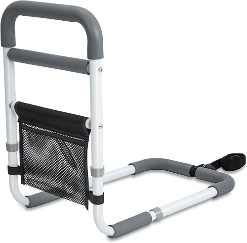Rieles de cama para adultos mayores, riel de asistencia de cama resistente de 350 libras con asa de noche antideslizante, bastón de seguridad para