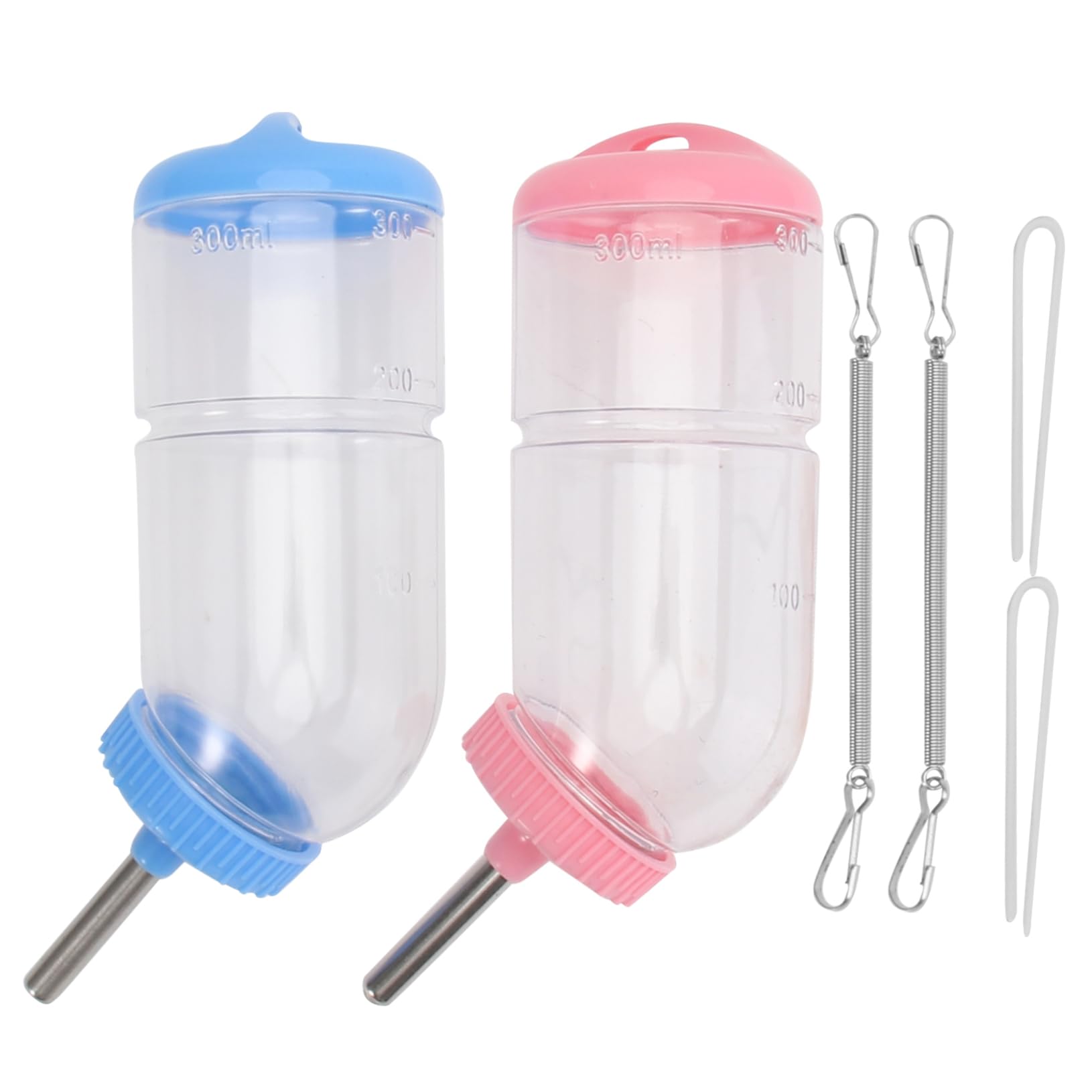 VANZACK 6pièces Fontaine à Eau pour Petits Animaux Abreuvoir Automatique Inoxydable pour Lapins Cobayes Chinchillas Distributeur Pratique sans Fuite