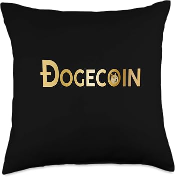 Dogecoin DOGE Cryptocurrency Logo Image Throw Pillow