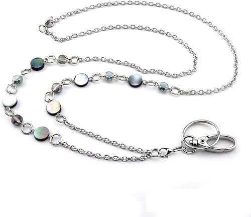 LUXIANDA lindos colgantes sujetadores de tarjetas de identificación y llaves hechos de cuentas