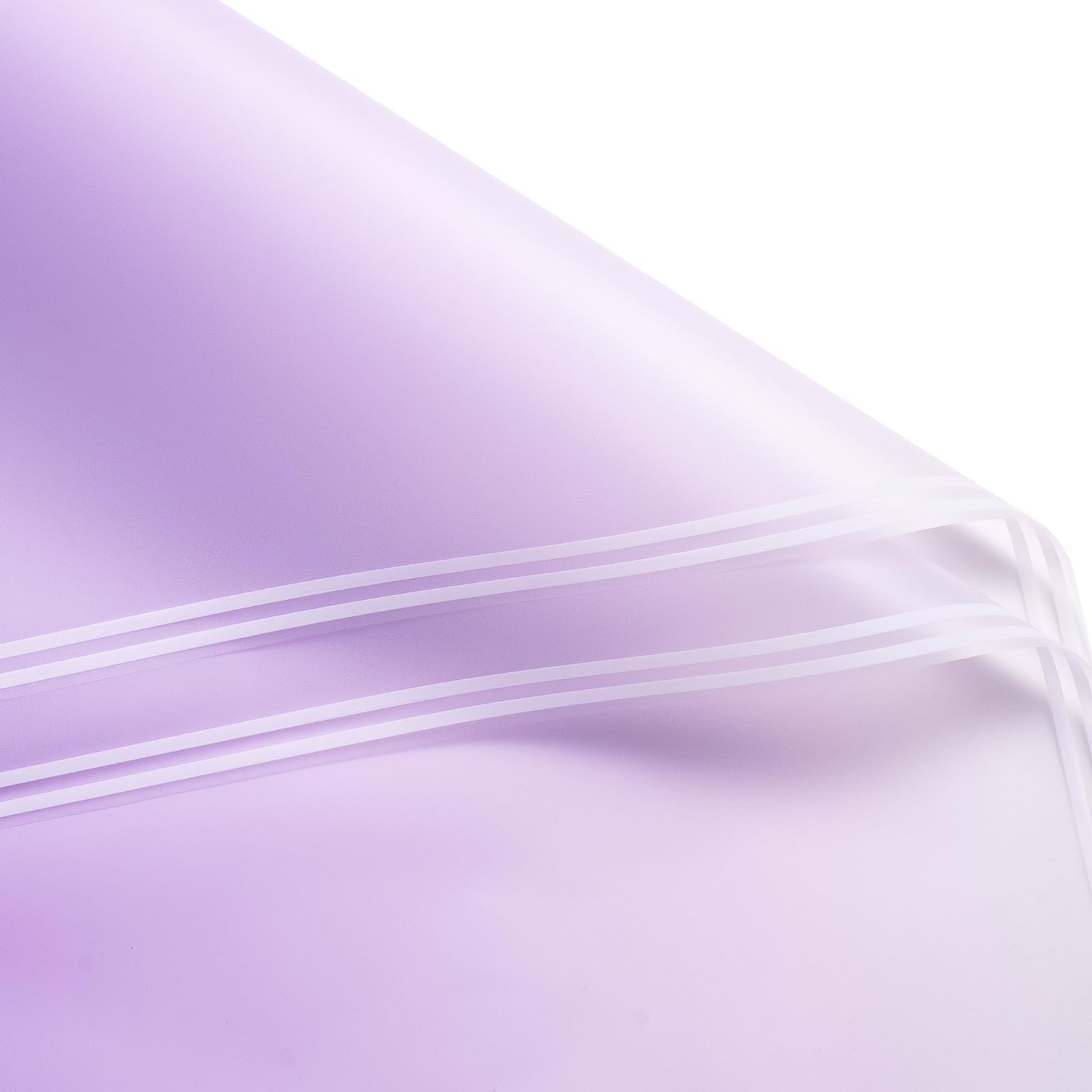 RUSPEPA 20 Sheets Flower Wrapping Paper - Light Purple Gradient Color Plastic Packaging - Waterproof Floral Bouquet Wrapping Paper - Florist Supplies Packaging for Birthday, Wedding, DIY Crafts