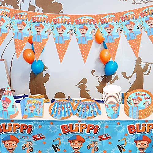 HASAKA Engels Leraar Blippi Verjaardagsfeestartikelen Diner voor Kids Verjaardagsfeestversieringen BLippi Thema… - Image 5
