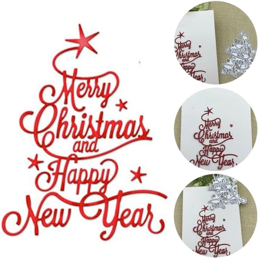 Miniatura 2 de Troqueles de metal para árbol de Navidad, troqueles de corte de árbol de Año Nuevo, plantillas de corte de tarjetas, plantillas de papel para