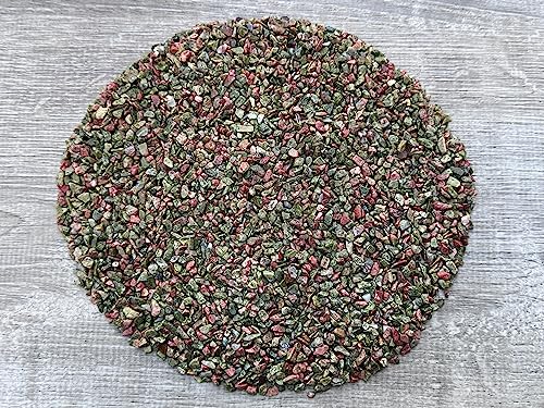 Unakite Chips – Natural Mini Unakite Stones, Crushed Undrilled Unakite, Semi-Tumbled Genuine Unakite (1/2 lb)