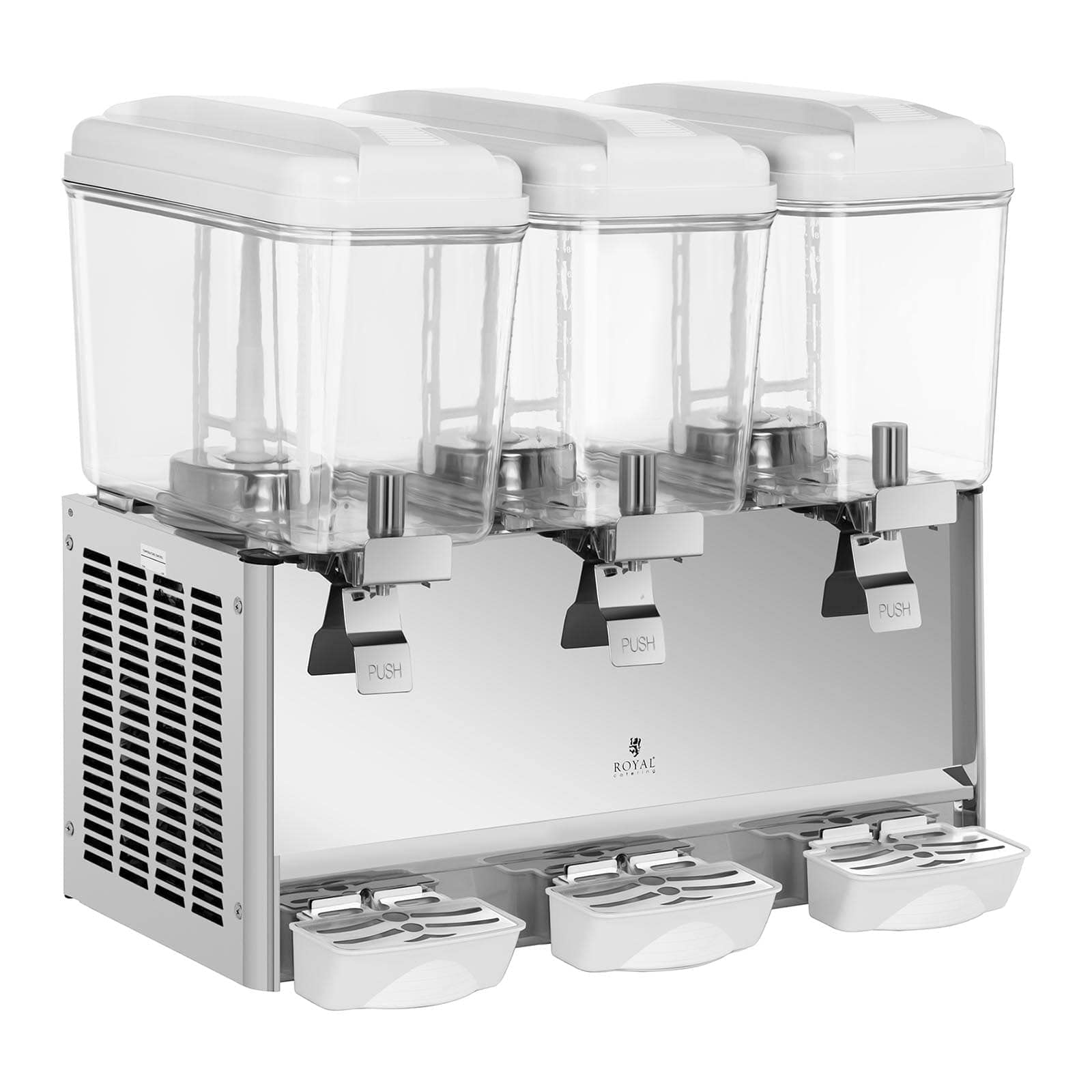 Royal Catering Dispensador De Bebidas Frías RCSD-54C (3 x 18 L, 390 W, 7-12 °C, Sin BPA, Ciclo de trabajo: 8-12h)