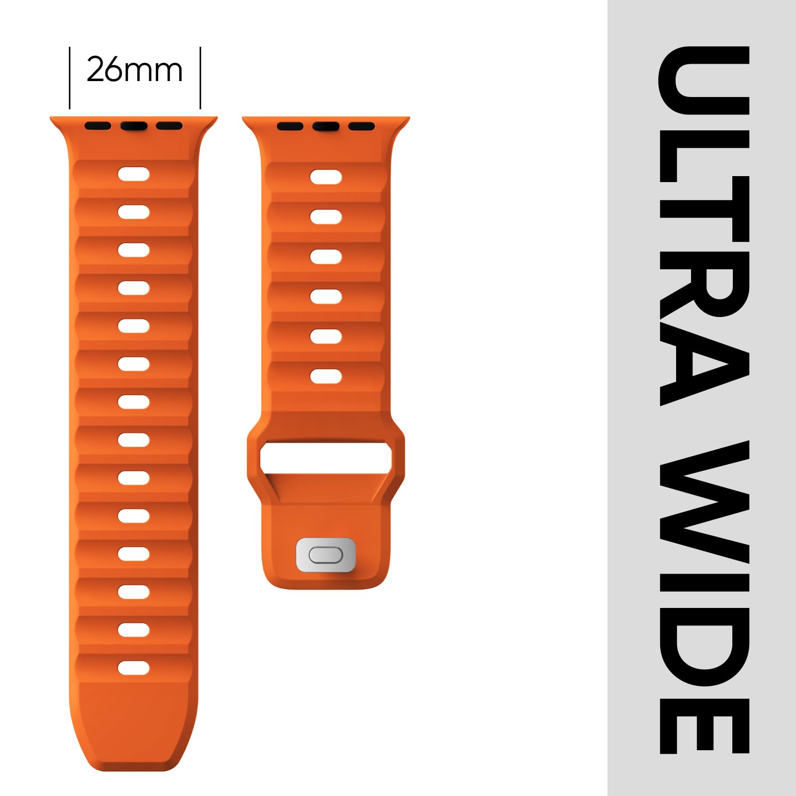 Lot de 6 bracelets sport compatibles avec Apple Watch Ultra 3/2 49 mm, 46 mm, 45 mm, 44 mm, 42 mm, larges bracelets en silicone souple imperméable pour homme iWatch Series 11 10 9 8 7 6 5 4 3 SE Ultra
