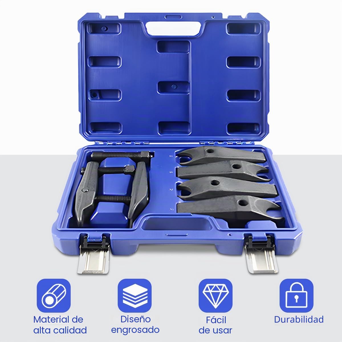 JAOGAUS Kit de Separador de Rótula, Extractor de Rótula de Alta Resistencia, Juego Herramienta para Separar Rótulas Dirección, 5 Tamaños de Horquillas (22mm 24mm 27mm 32mm 36mm)