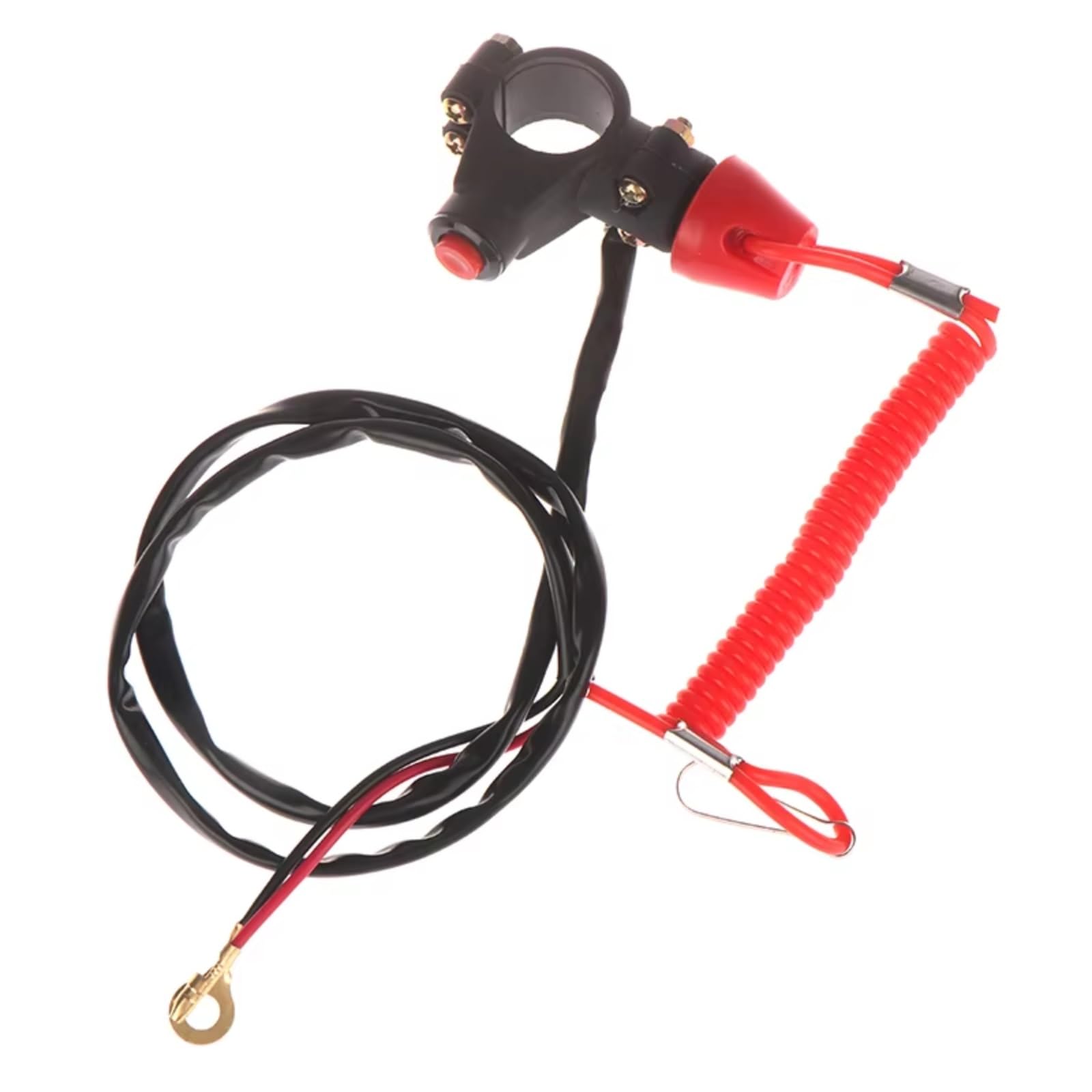 Moto puesta en marcha Interruptor 7/8 Pulgada 22mm Interruptor Parada Emergencia Para Motor Motocicleta Botón Pulsador ATV Barco Cordón Amarre Piezas Accesorios