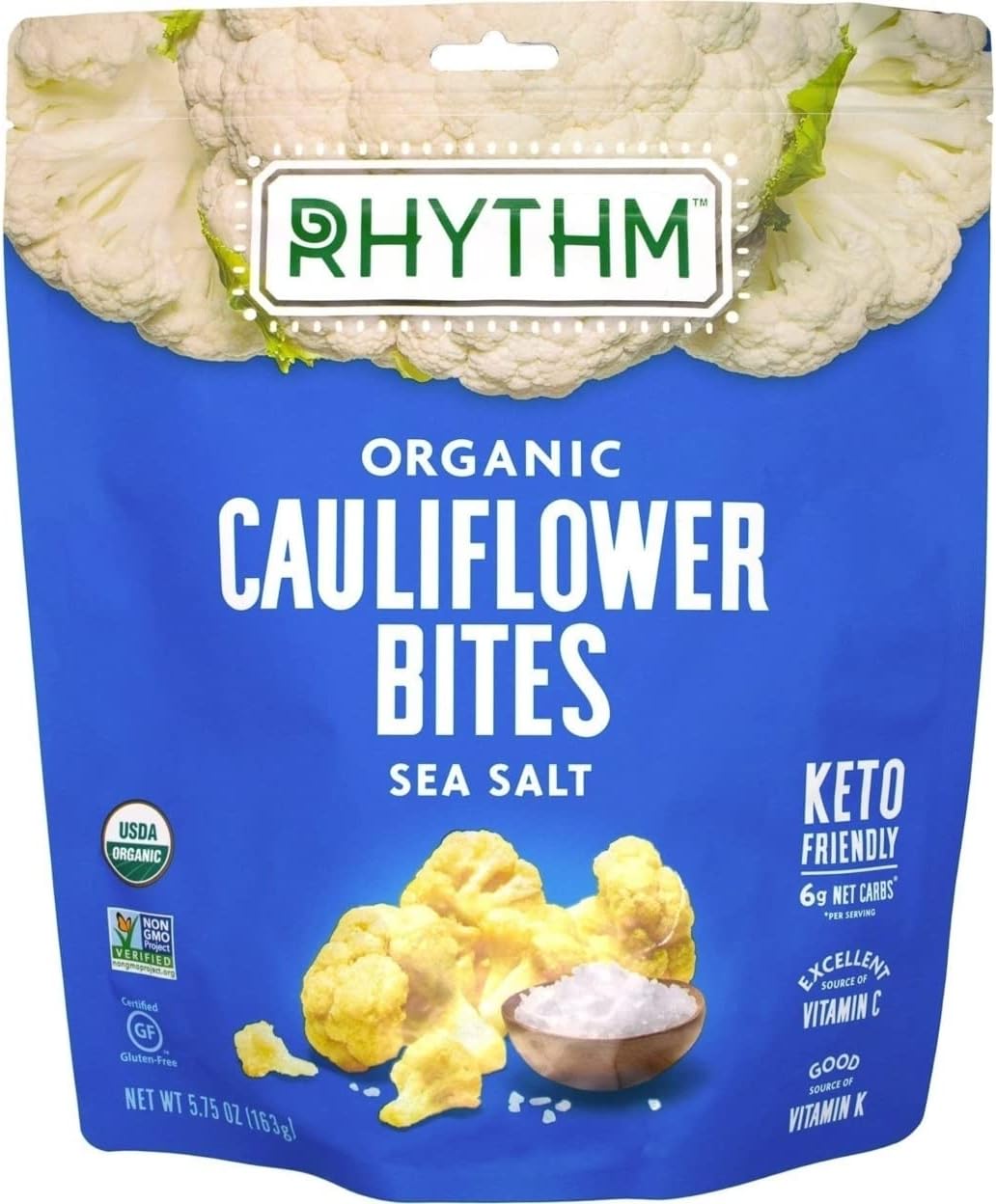 Rhythm Organic Cauliflower Bites - Sea Salt 5.75 oz.