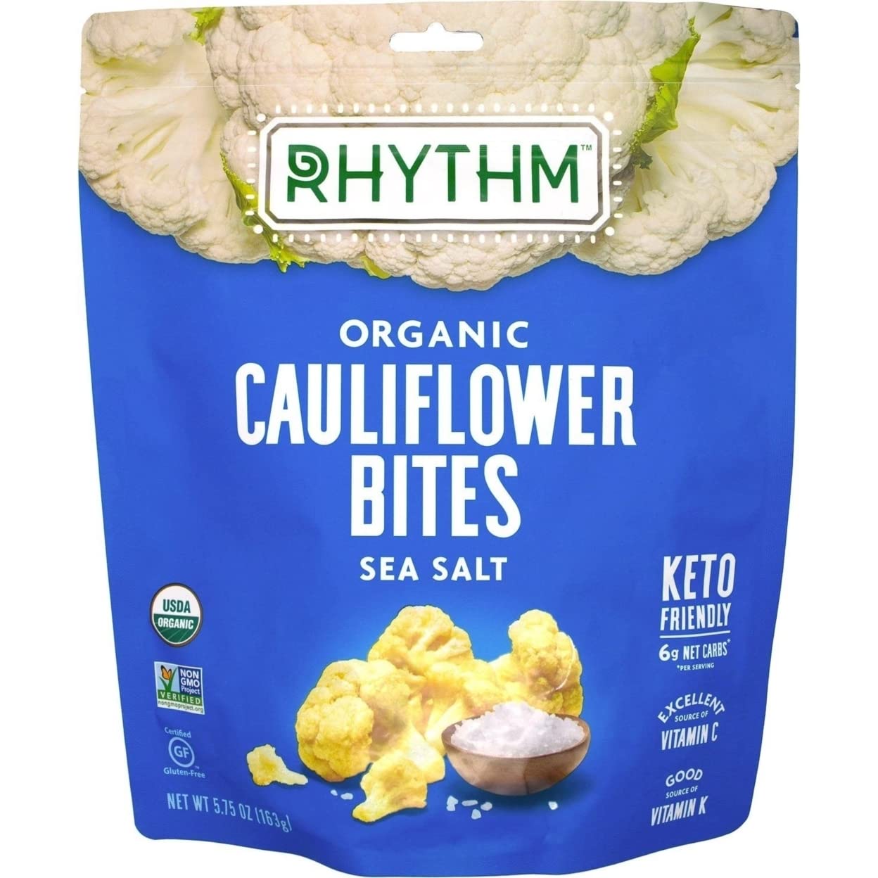 Rhythm Organic Cauliflower Bites - Sea Salt 5.75 oz