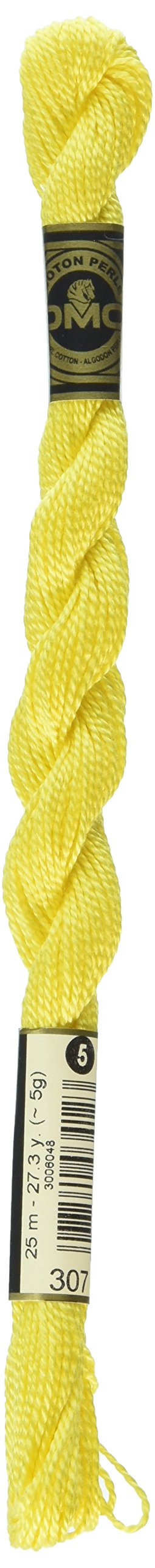 DMC 115 5-307 Pearl Cotton Thread, Lemon, Size 5