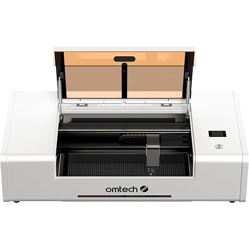 OMTech Polar Lite CO2 Laser Engraver with LightBurn&Rotary axis, 20"x12" 55W Desktop Laser Engraving Machine for Home Use, Built-in Exhaust Fans & 0.5gal Water Tank