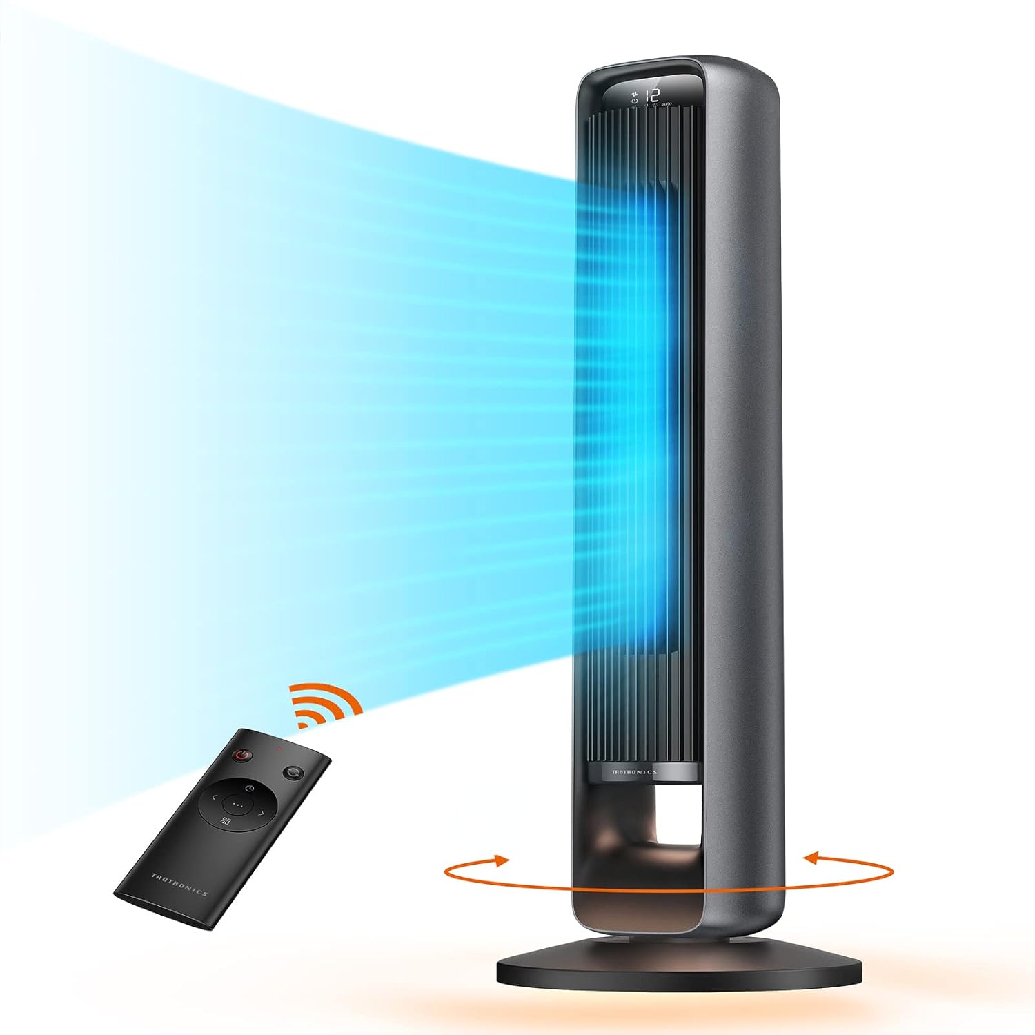 Tower Fan 42 DC Motor Tower Fan with 28dB 12 Speeds 4 Modes 90 Oscillating Fan Night Light