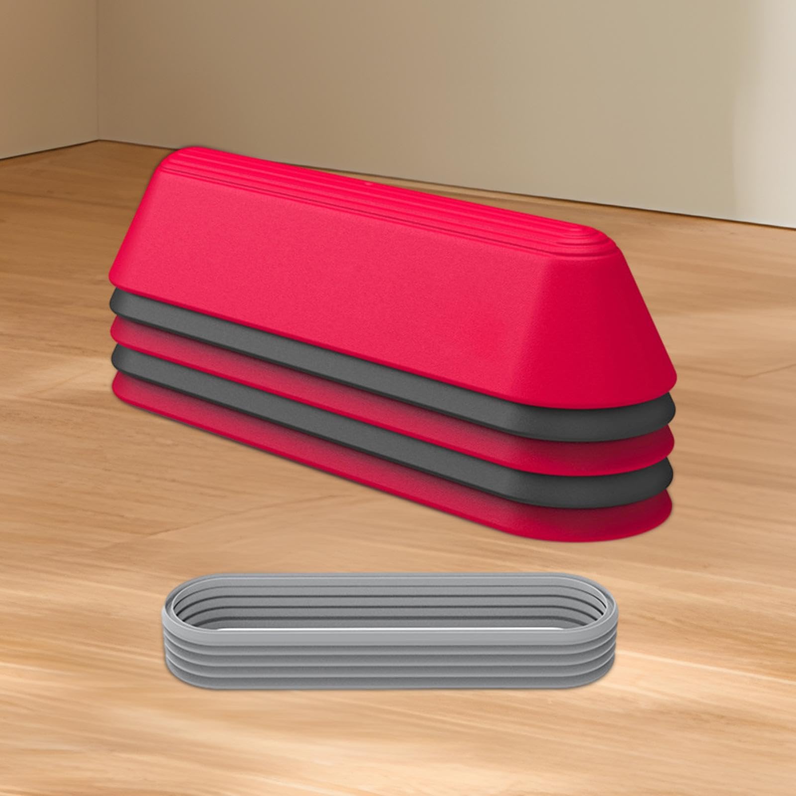 5 Piezas Juguetes de Equilibrio Infantil Juego de Haz de de Obstáculos Interactivos Juguete Educativo Promueve Fuerza Corporal Y Habilida, Negro Rojo