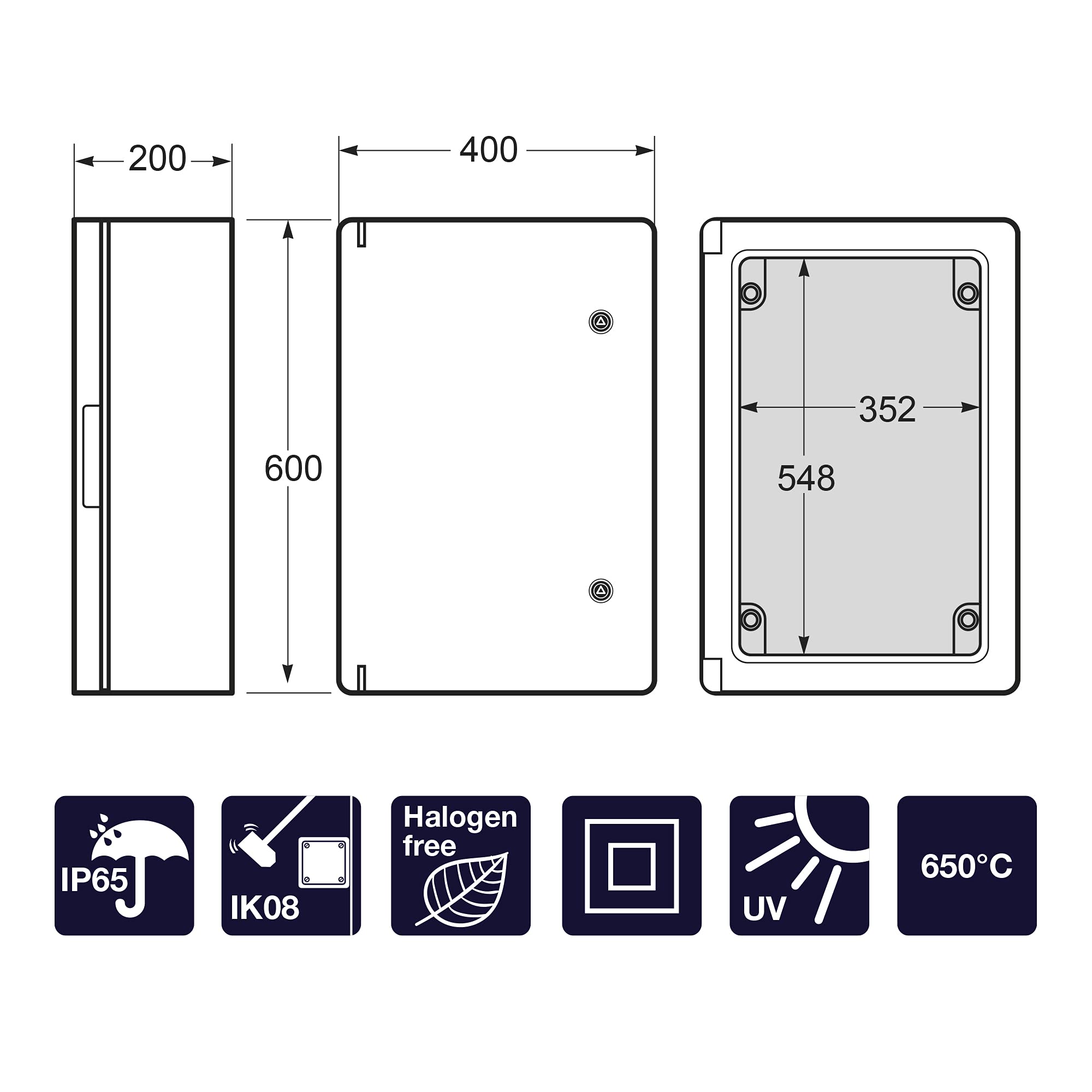 FAMATEL – Armarios superficie IP65 | Serie Magna | Blanco
