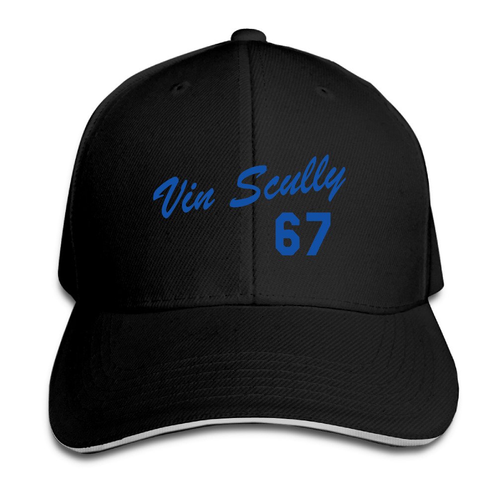 MoloMT Vin Scully 67 Dodgers Black UnisexSports Cap