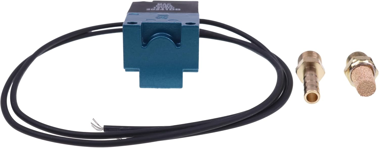 Electronic Control Solenoid Compatible with Honda Acura 35A-AAA-DDBA-1BA, 35A-ACA-DDBA-1BA 3 Port DC 12V 5.4W, with Brass Fittings