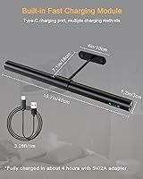 Vista 2 de GOVSSING Luces de imagen para pared, batería recargable de 4000 mAh, luz inalámbrica con control remoto, 3 temperaturas de color y brillo ajustable