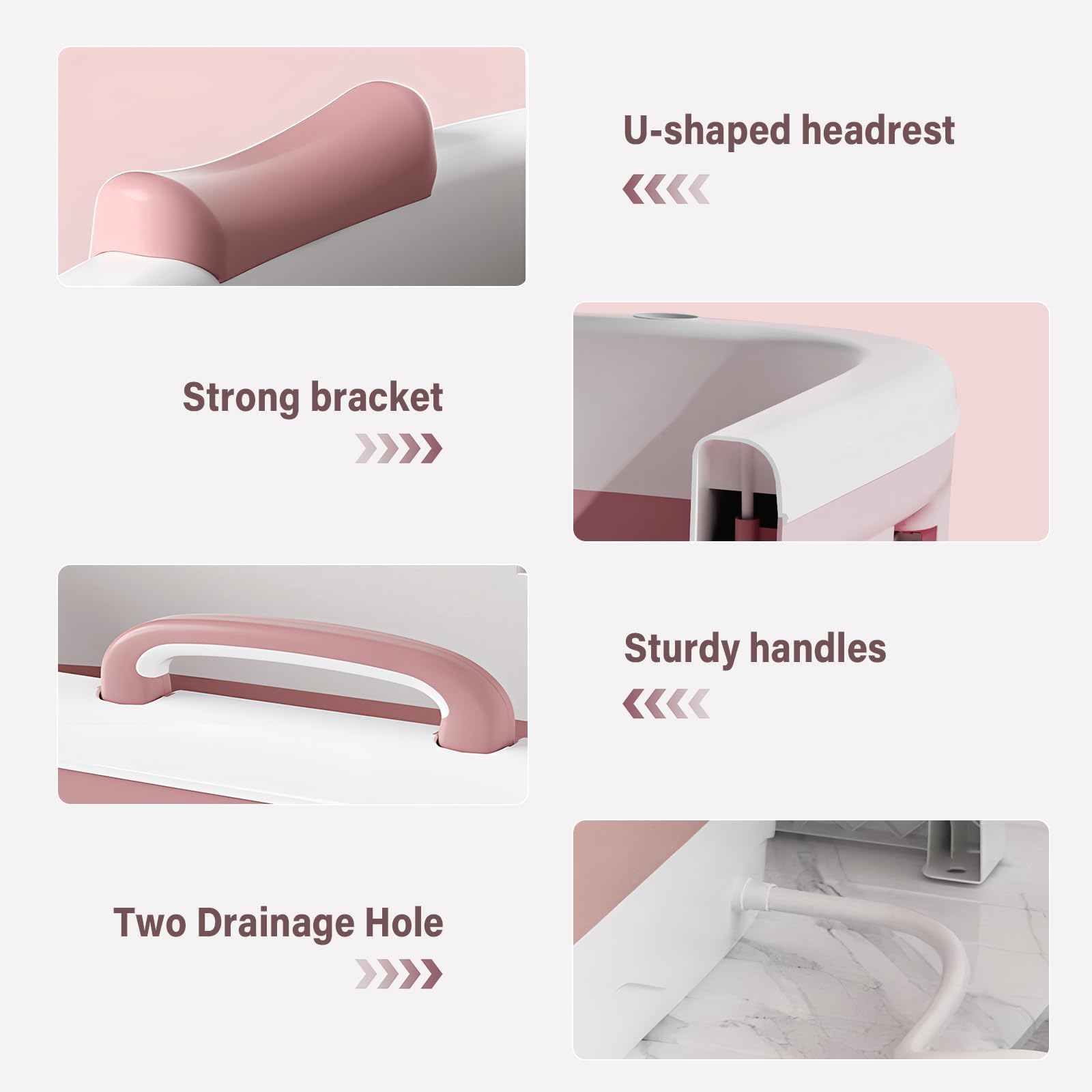 Warmiehomy Baignoire portable pour adulte, 138 x 62 x 52 cm, grande baignoire pliable, baignoire épaisse sur pied, baignoire de massage à la vapeur avec couvercle, baignoire de sauna à la maison pour