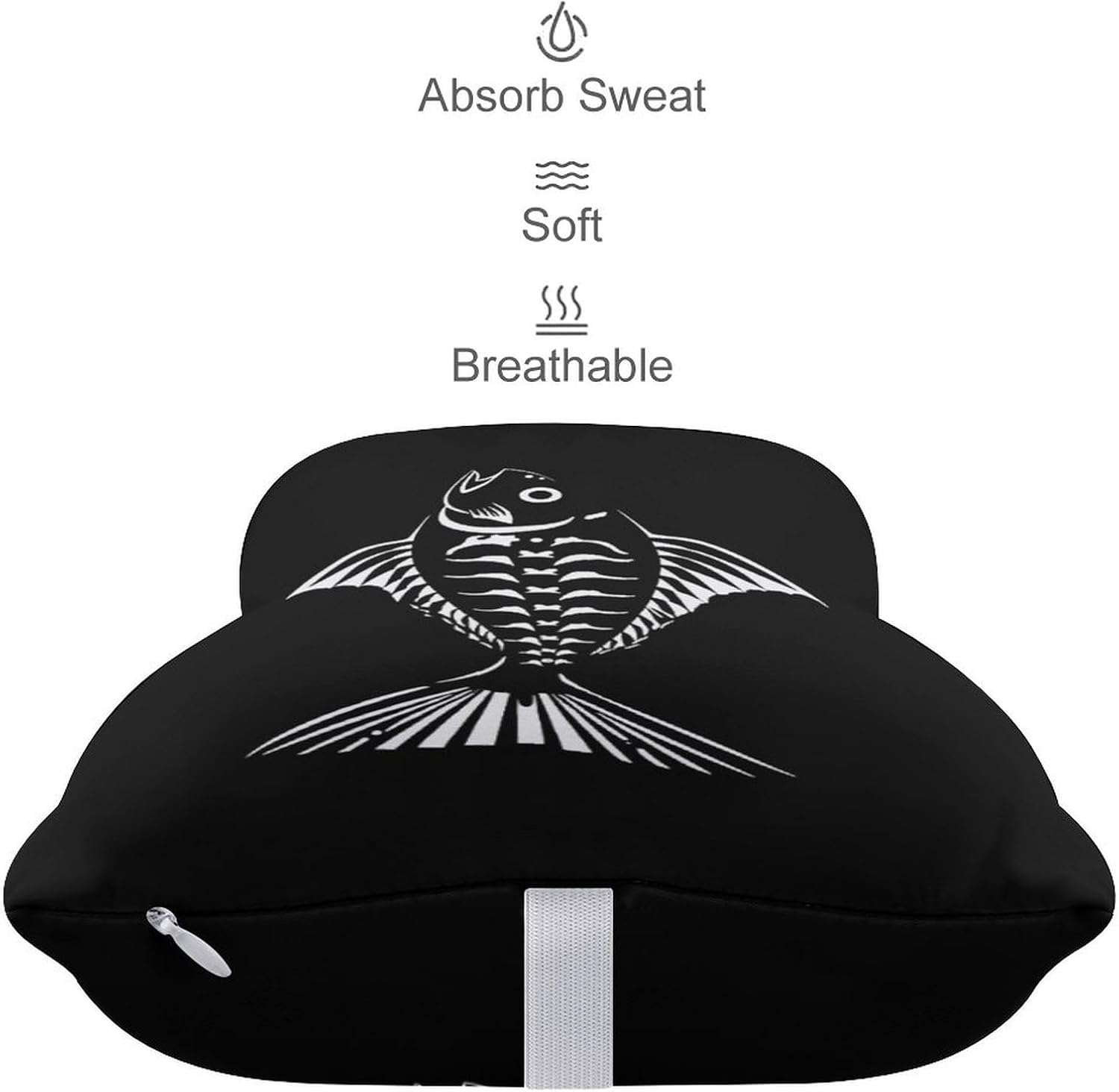 Fish Skeleton Bones Creature 2 Pack Car Neck Pillow Car Headrest Soft Car Pillow for Most Cars