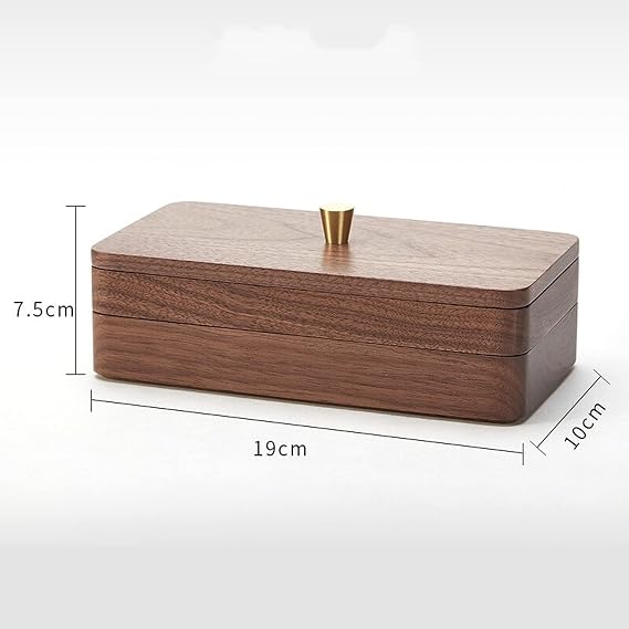 Jewelry Box Small Jewelry Box Necklace Ring Storage Wooden Jewelry Organizer Case Double Layer Travel Jewelry Organizer Box for Women Jewelry Organizer for Women small gift Stabilize