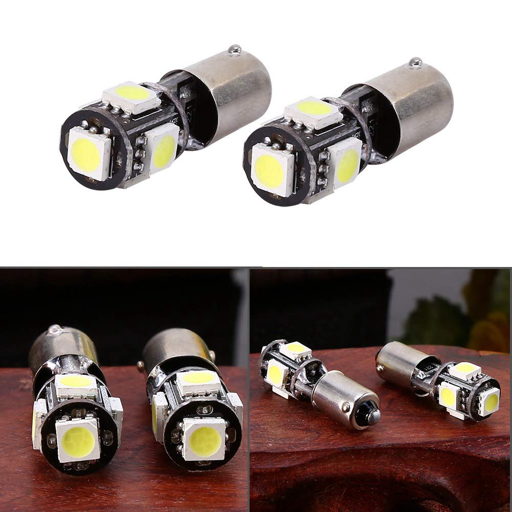 Światła postojowe, 2 szt. Białe H6W BA9S LED 5 SMD Błąd Canbus Free Corner Signal Reading Map Żarówki