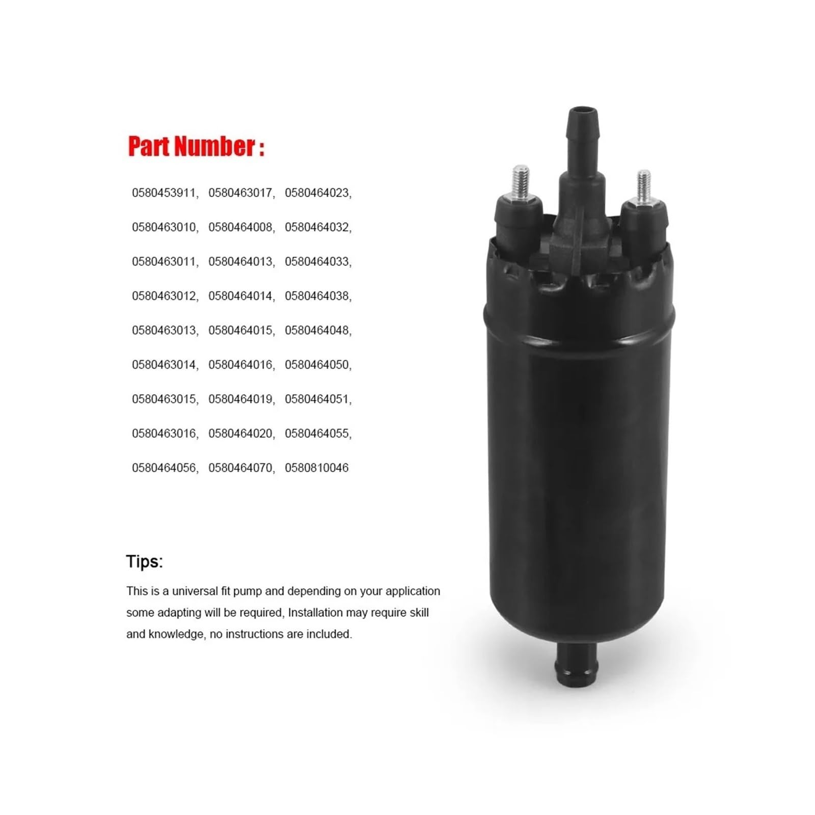 Pompa Benzina Per ROVER 0580464070 0580453911 12V Inline Pompa Del Carburante Ad Alta Pressione Sostituzione Elettrica Esterna