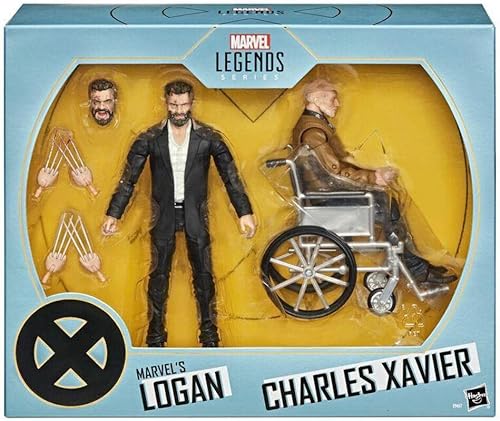 Marvel Legends Series X-Men Logan and Charles Xavier - Figura de acción 2 unidades