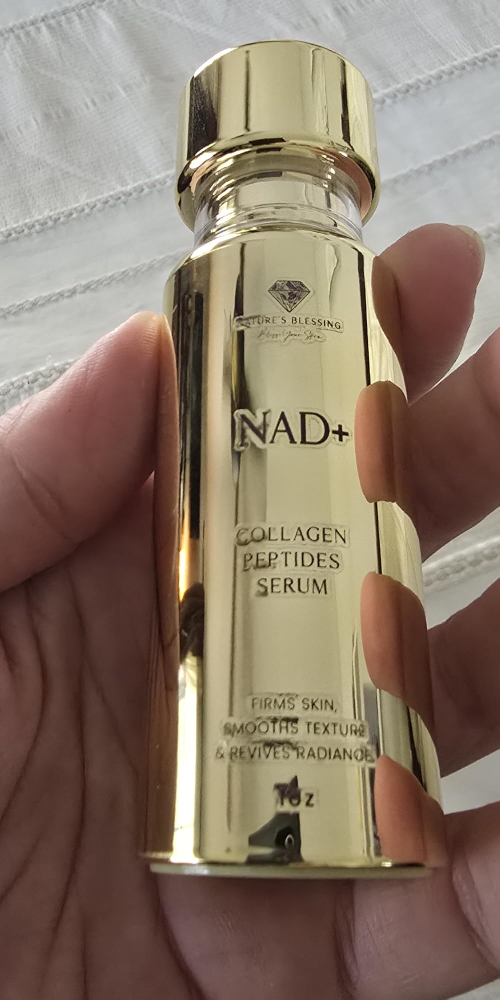 Nature's Blessing NAD+ Anti-Aging Serum – Boost Cellular Energy, Firm Skin & Reduce Wrinkles – with Niacinamide, Hyaluronic Acid, Peptides & Antioxidants – 1oz Rejuvenating Face Serum for Youthful Radiance