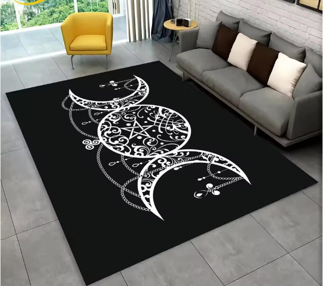 Tapis Ouija tarot sorcellerie gothique antidérapant 60x90cm pour salon