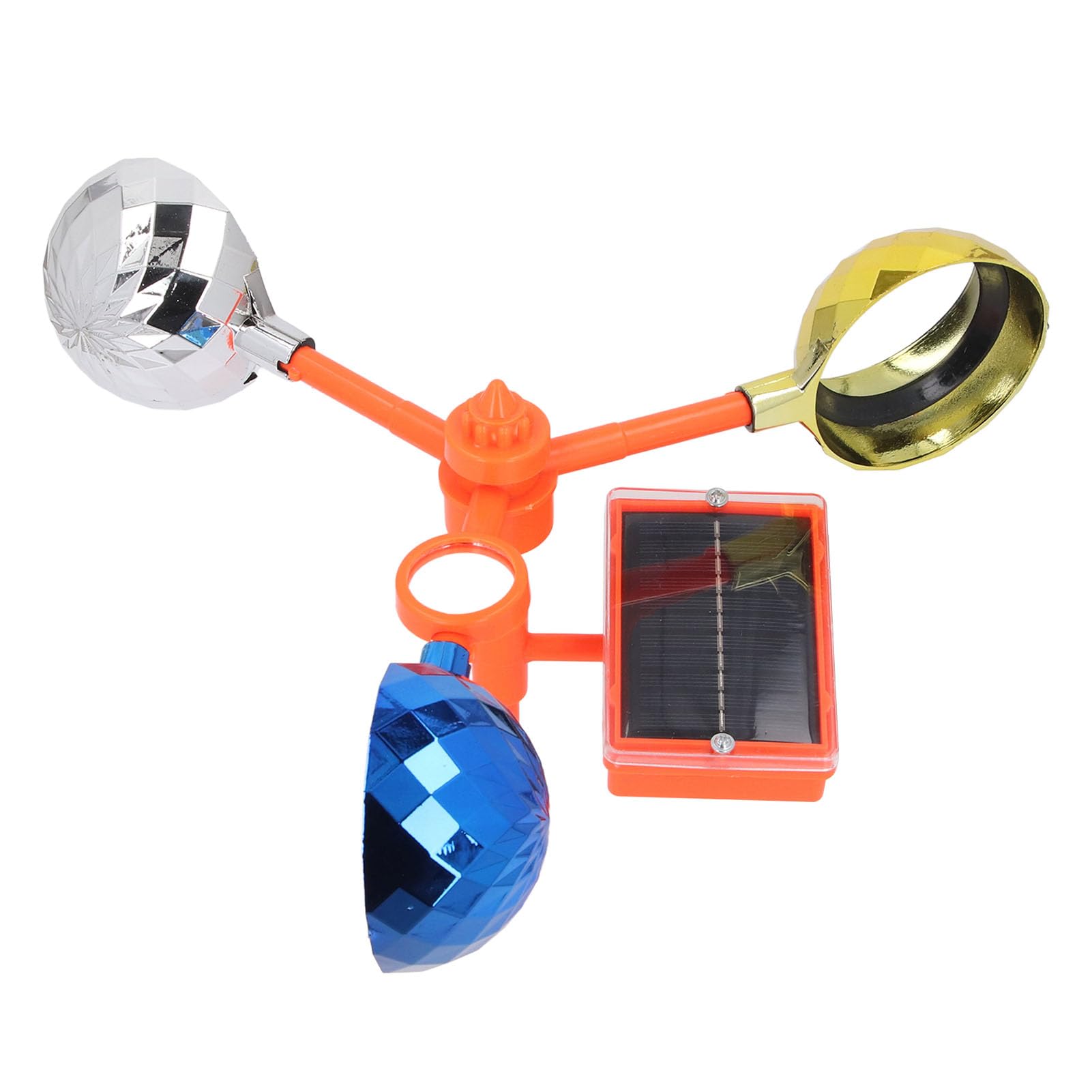 Haofy Disuasor de Pájaros Reflectante, Dispositivo Giratorio Visual con Sonido Alimentado por Energía Solar para Espantapájaros en el Campo, Plástico ABS Colorido