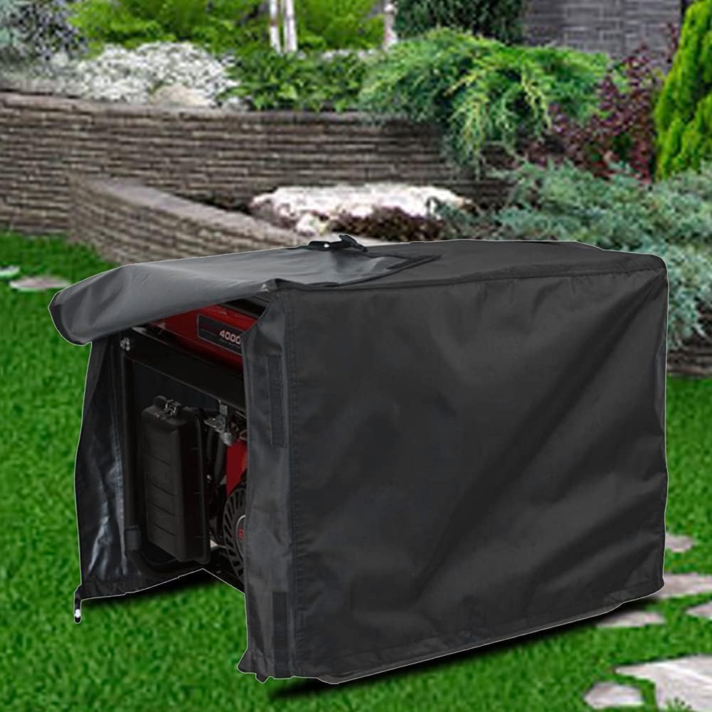 Copertura del generatore, copertura della tenda del generatore addensato durante la corsa Copertura del generatore portatile universale compatibile per esterni 35 x 26 x 28 pollici(Nero)