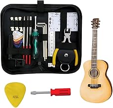 Complete 31-Piece Guitar Maintenance Tool Kit with Carrying Case- Suitable for Guitar, Ukulele, Bass, Mandolin, Banjo - Perfect Gift for Music Enthusiasts - String Instrument Repair Kit