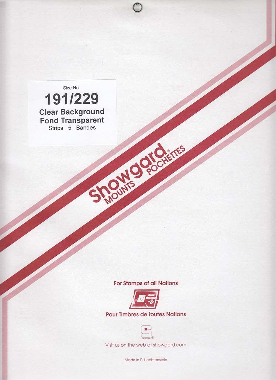 Pre-Cut Clear Stamp Mounts Size 191/229