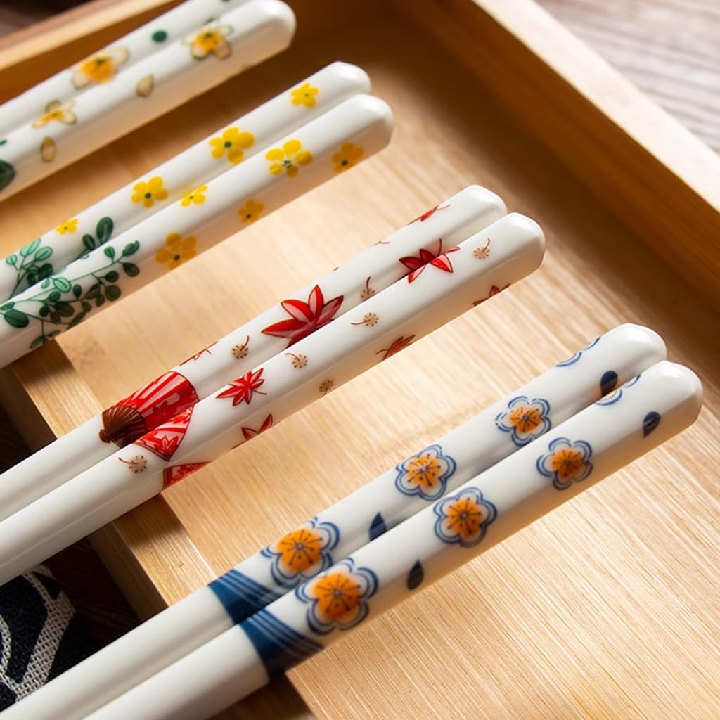 Ensembles-cadeaux de baguettes en porcelaine, baguettes réutilisables A