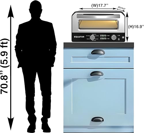 Miniatura 3 de Horno eléctrico de la piza del ecuador del programa multi wde la encimera de la piedra del horno 0.5cf 110V para el hogar