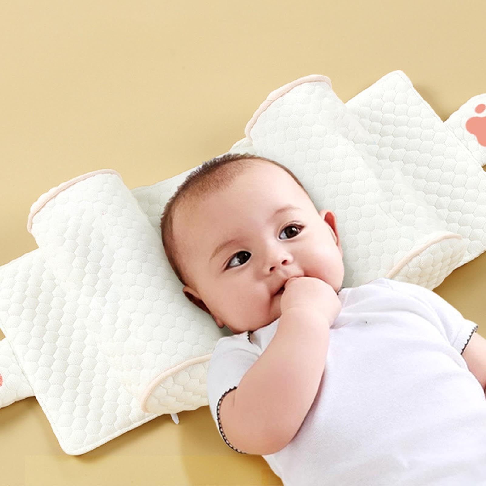 De Almohada para Niños,Almohadilla Suave De Algodón Transpirable | Almohada para Dormir En Cochecito - Niños y Niñas Interior Exterior Hogar Dormitorio Guardería Cama Cuna