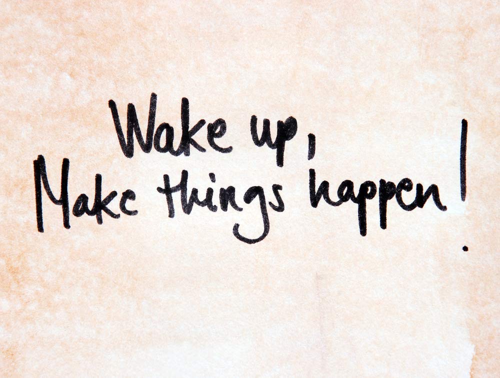 5 Ace Wake up make things H…ns Paper Poster for Bed Room, Living Room,Office of 300 Gsm Thick Paper 12x18 Inch Without Frame