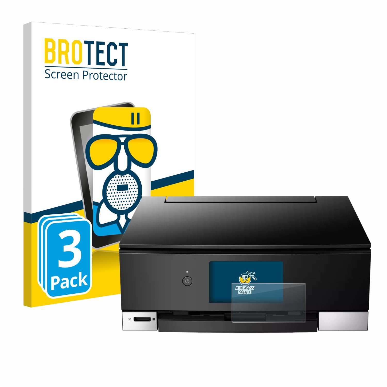 brotect Anti-Glare Glass Screen Protector Matte compatible with Canon Pixma TS8350 (3 Pack) - Anti-Scratch 9H Protection Film