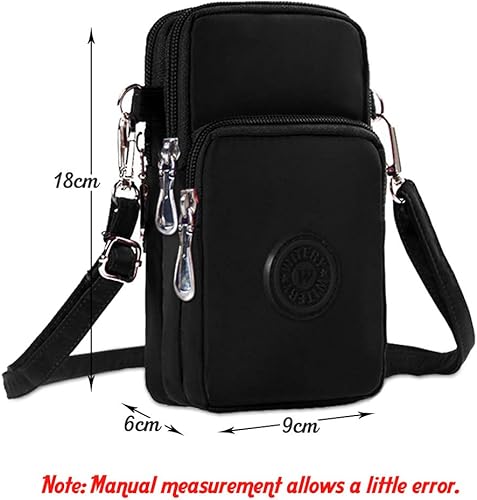 Miniatura 9 de WITERY Mini bolso cruzado para mujer bolso de hombro para mujer bolso de hombro con múltiples bolsillos para mujer Negro, Púrpura/Ombre Force.