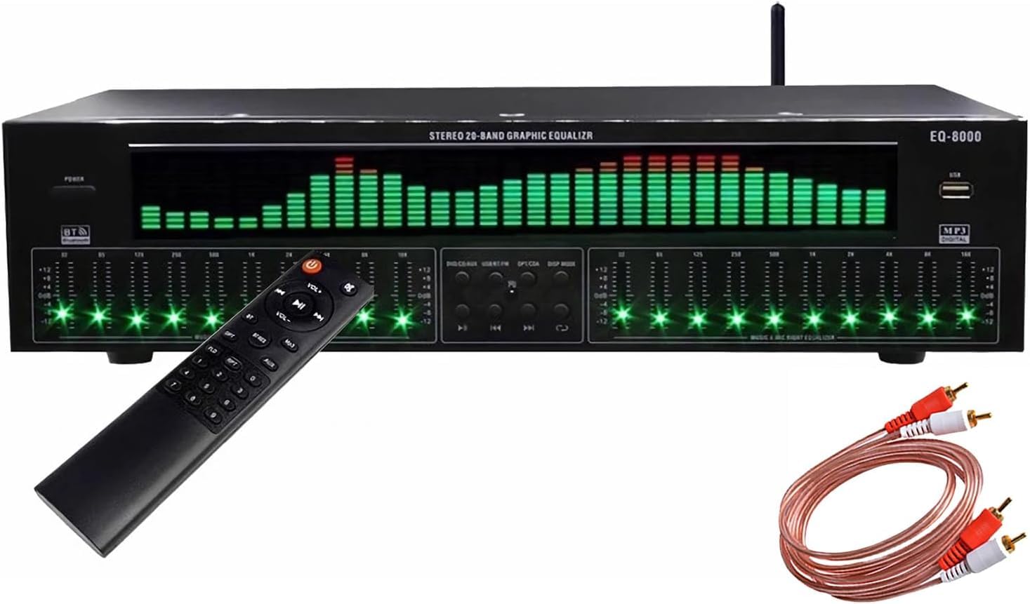 31-pasmowy korektor cyfrowy, stereofoniczny korektor graficzny, analizator spektrum muzycznego, optyczny koncentryczny cyfrowy dekodowanie dźwięku 5,4, redukcja szumów do studia nagraniowego