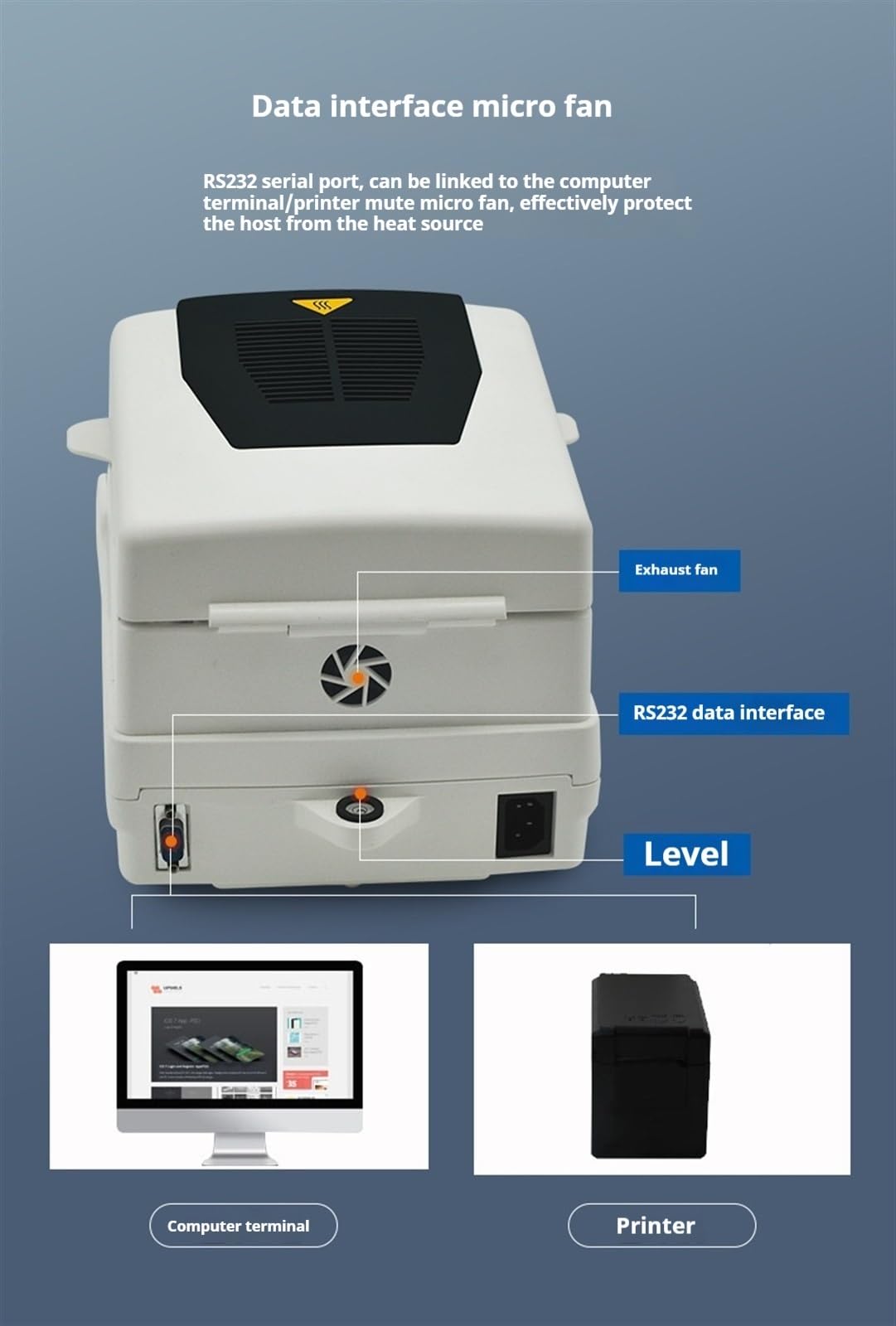 Medidor de Humedad, Analizador de humedad halógeno, calentamiento por lámpara halógena de alta eficiencia, interfaz USB RS232(XY110MW)
