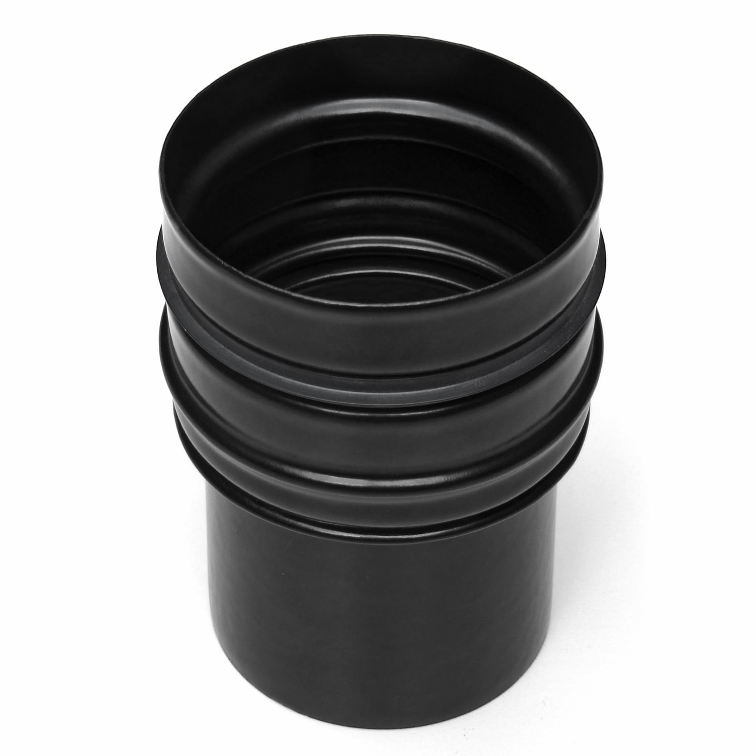 raik Pelletrohr/Ofenrohr-Erweiterung Innendurchmesser 80 mm Außendurchmesser 100 mm Stahlblech 0,6 mm Schwarz 8021105