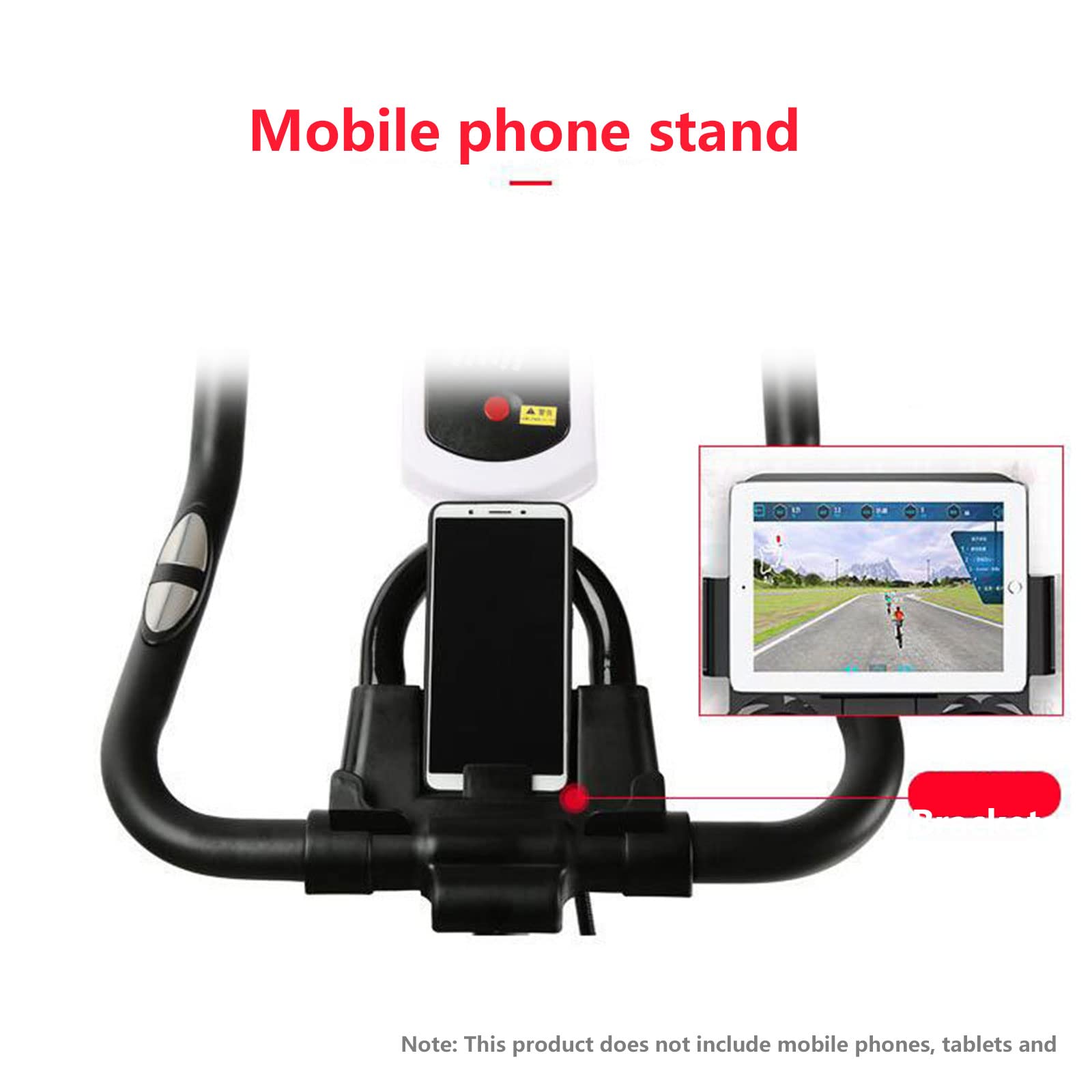 Trenażer Oporowy Do Użytku Domowego, Regulowany Rower Treningowy, Stacjonarny Trener Z Monitorem Lcd I Uchwytem Na Butelkę Z Wodą, Odpowiedni Do Użytku W Pomieszczeniach black