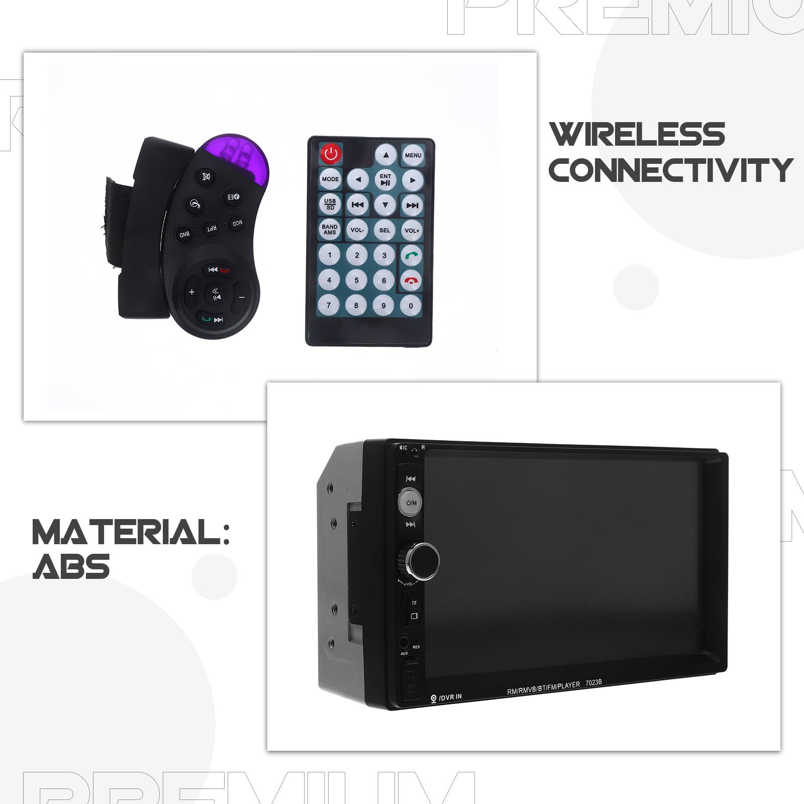 DOITOOL Estéreo de Coche de Doble DIN Pantalla Táctil de 7 Pulgadas, Radio FM, Reproductor Multimedia, Compatible con Sistema de Conectividad para Coche, Negro