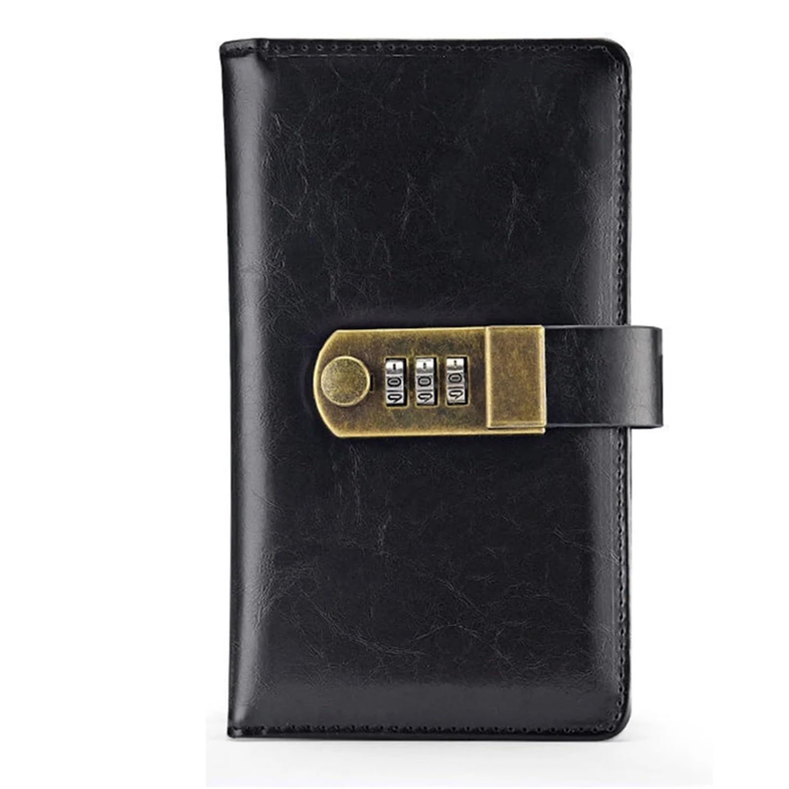 Carnet Mot De Passe Carnet de Voyage en Cuir PU avec Chiffres, Verrouillage par Mot de Passe A6, Agenda, Journal, Bloc-Notes, Papeterie d'affaires, Noir, Rouge, Marron, Bleu(Red A6)