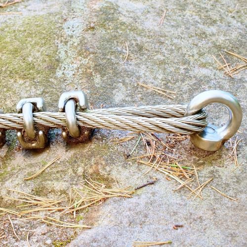 Owmosyx 2403-M6YLS 10 Pcs M6 Eye Bolts With Nuts Stainless Steel Lifting Eye Bolt Unc Heavy Duty Marine Grade Shoulder Ring Eyebolt thumb #6