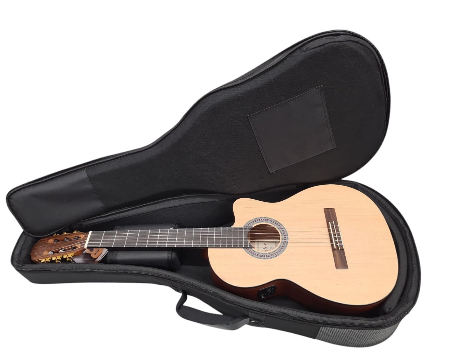Generisch Konzertgitarre Tasche 4/4 – Gigbag mit 25mm Polsterung, Rucksacktasche mit Zubehörfach & Tragegriff – Gitarrentasche wasserabweisend, gepolstert, leicht, stabil – NEU für Schule & Alltag