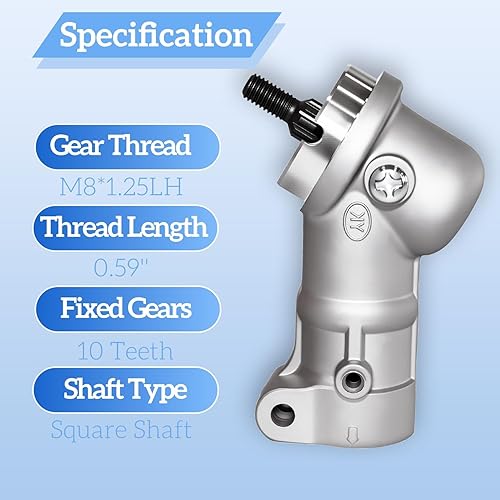 Miniatura 3 de Cabezal de engranaje de recortadora 308210009 apto para Roybi RY29550 RY30040 RY30140 RY30043 Homelite UT20004 UT22600 UT32600 Reemplaza 308210002